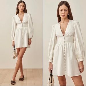 Reformation Caitie Dress - Ivory White